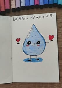 dessin facile goutte d'eau dessin kawaii