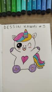 licorne kawaii facile